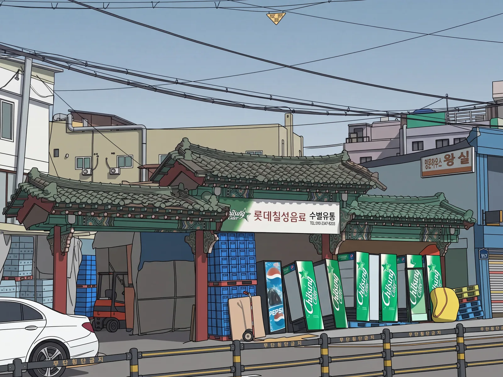 피나는 한옥 배경